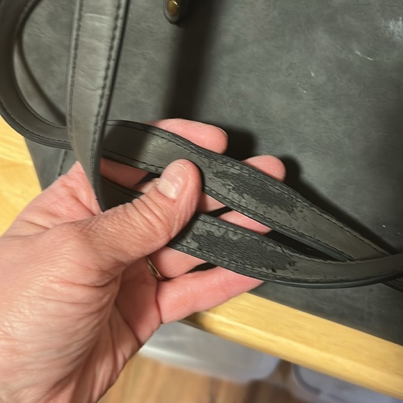 B.O.C. | Large Marbled Gray Suede Tote - Picture 10 of 11